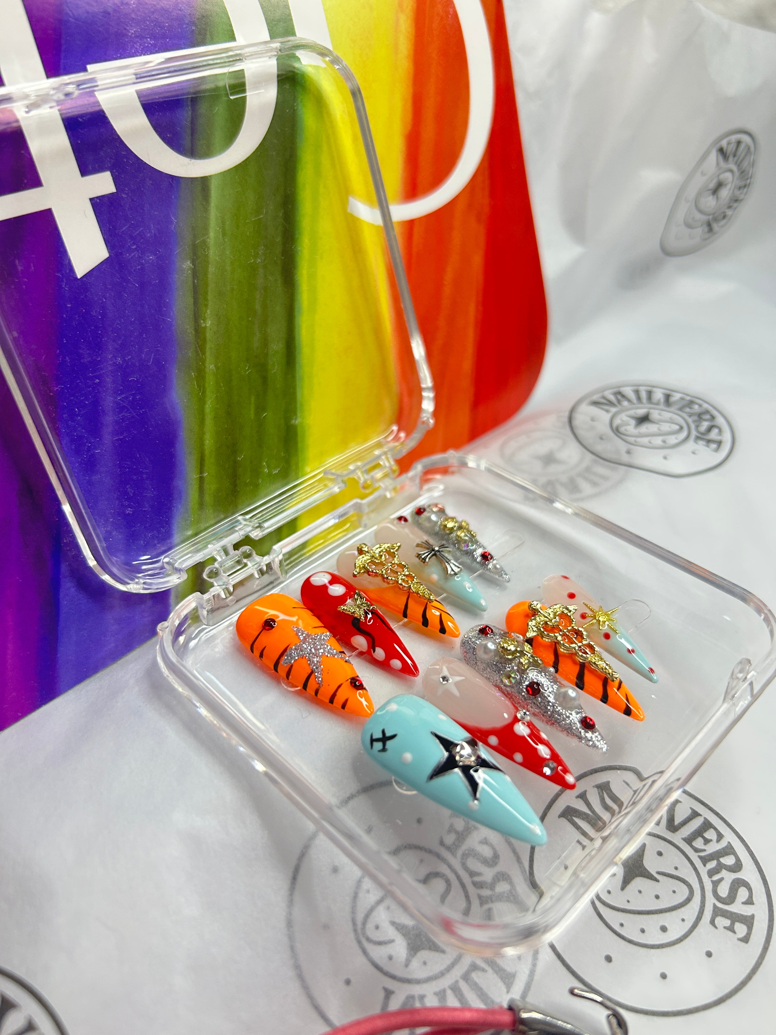 Bold Charm Metallic Almond Press-On Nail Set