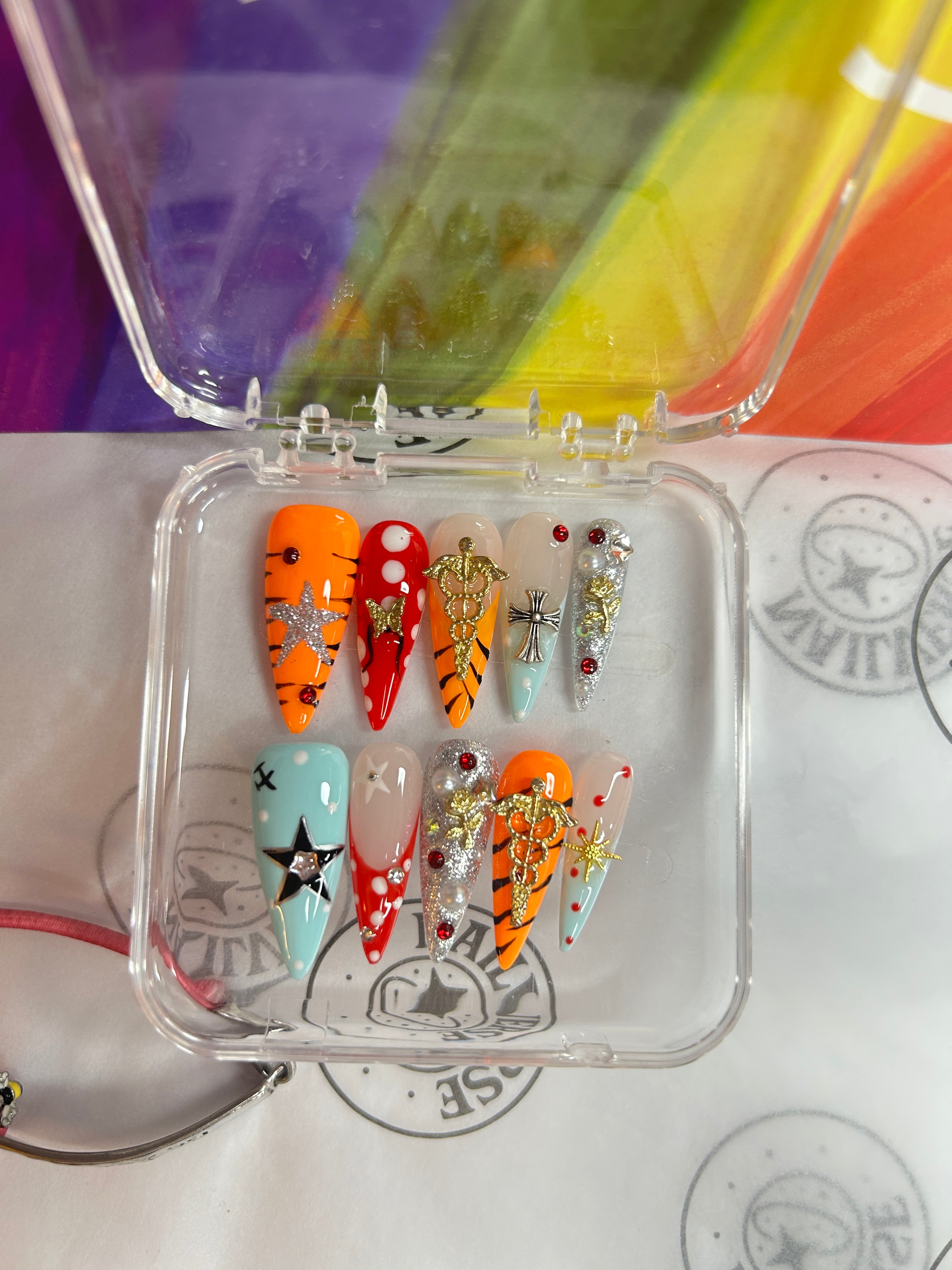 Bold Charm Metallic Almond Press-On Nail Set