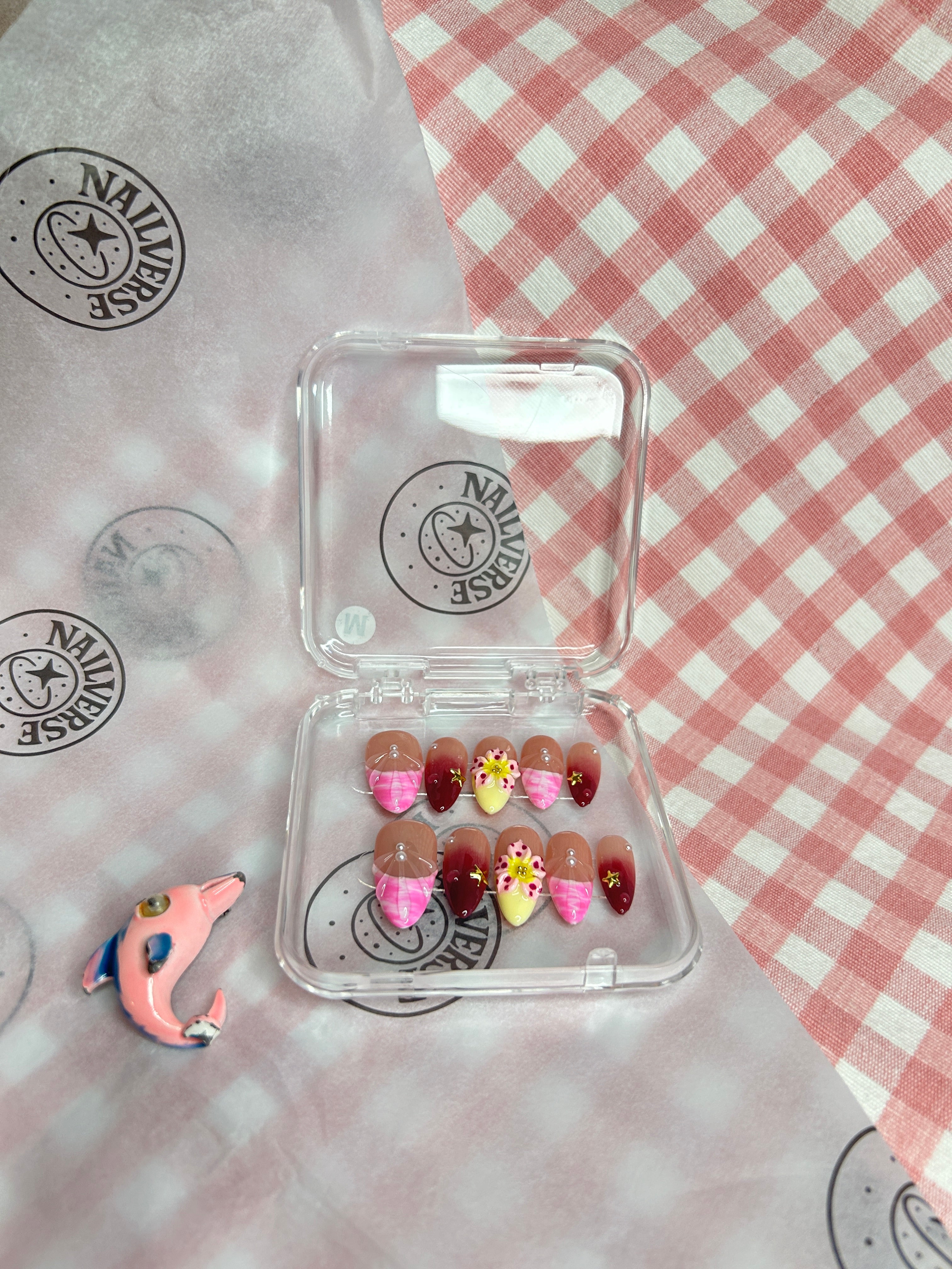 Berry Blossom Jelly Almond Press-On Nail Set