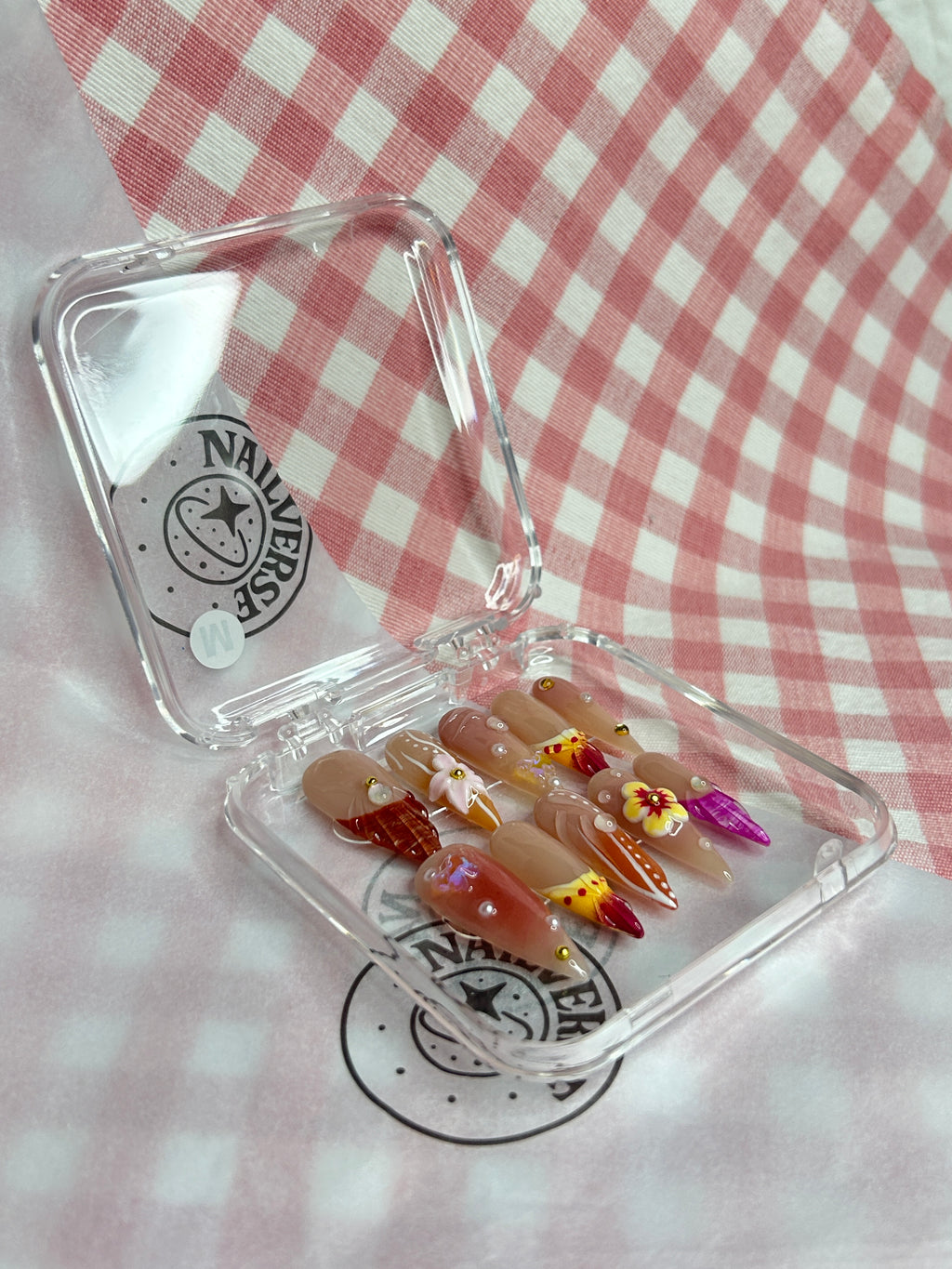 Amber Blossom Jelly Almond Press-On Nail Set