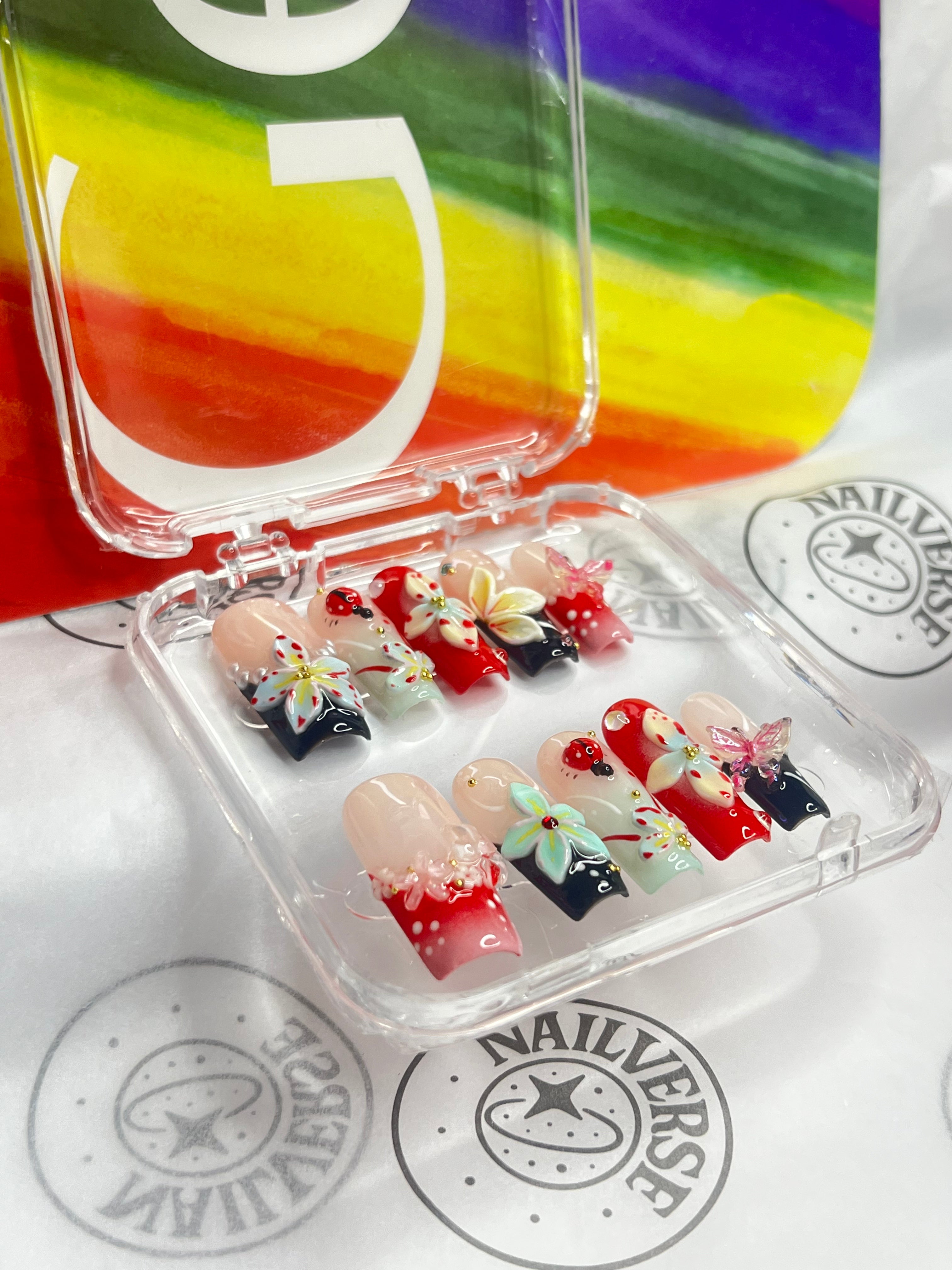 Butterfly Bloom Jelly Press-On Nail Set