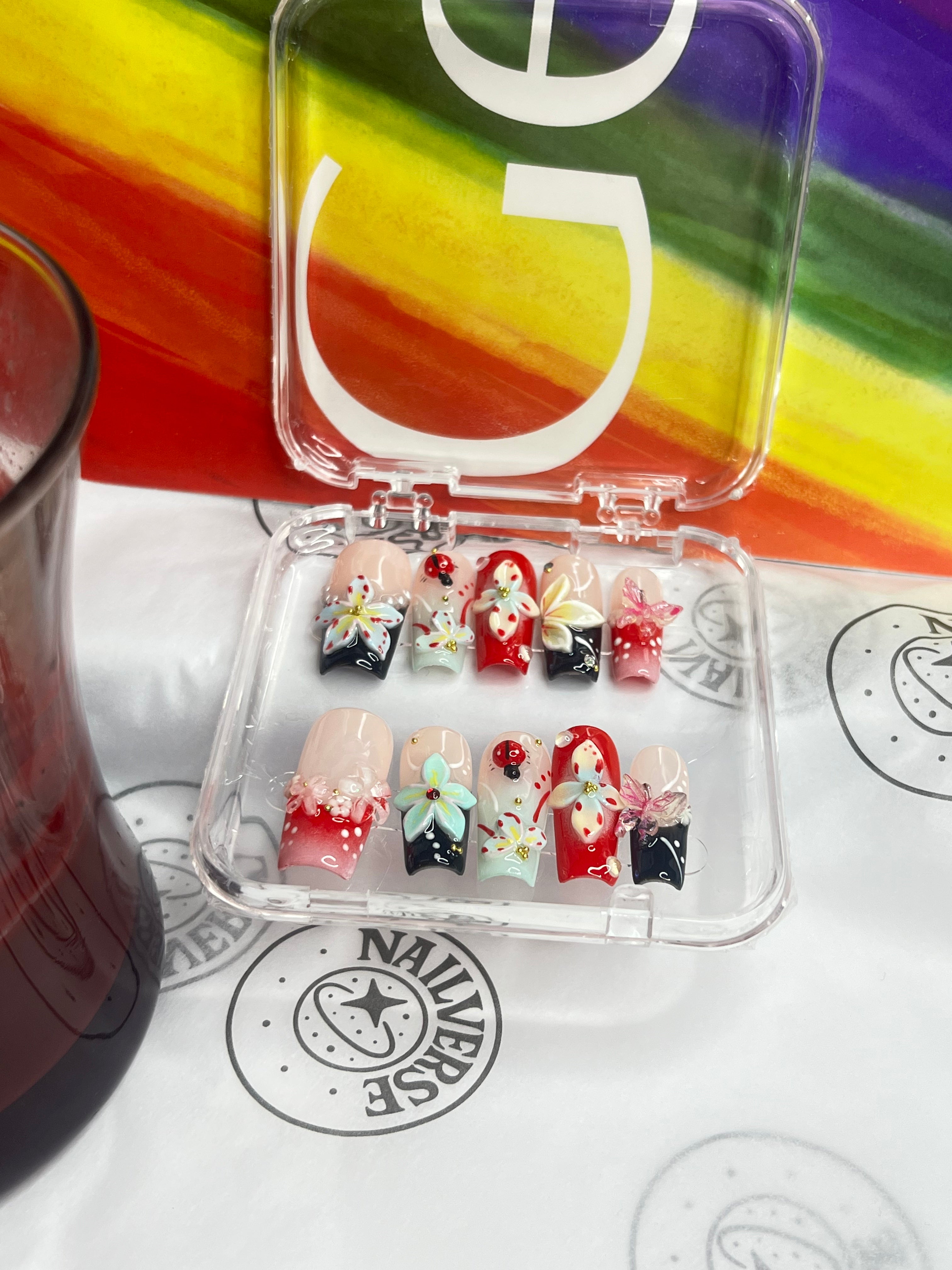 Butterfly Bloom Jelly Press-On Nail Set